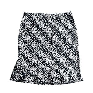 Axcess Black and White Patterned Pencil Skirt